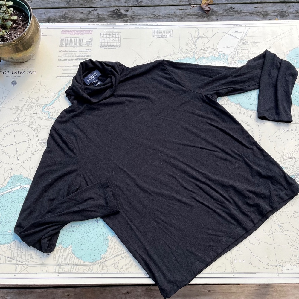 Jones New York Classic Black Turtleneck